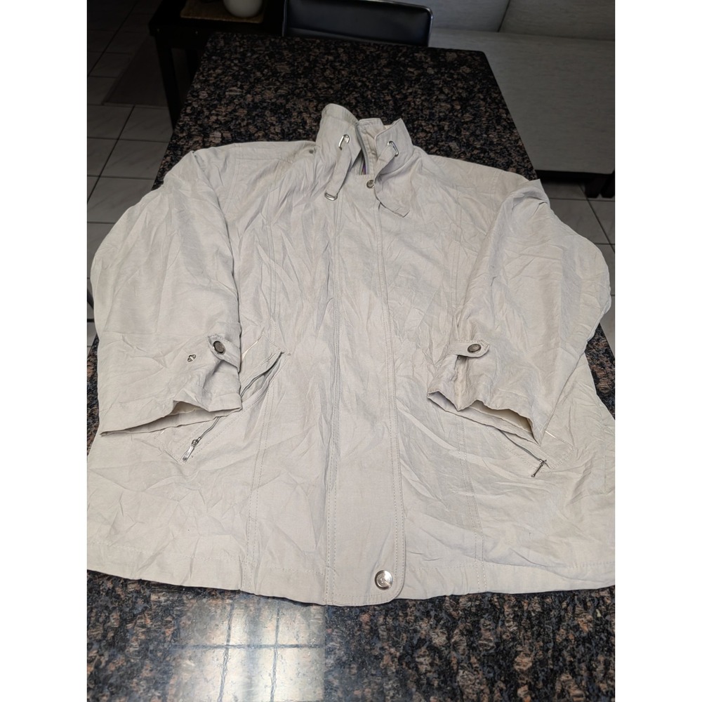 Burry‎ Lane Tan Women's  Winter Jacket Full Zip Pockets Size M